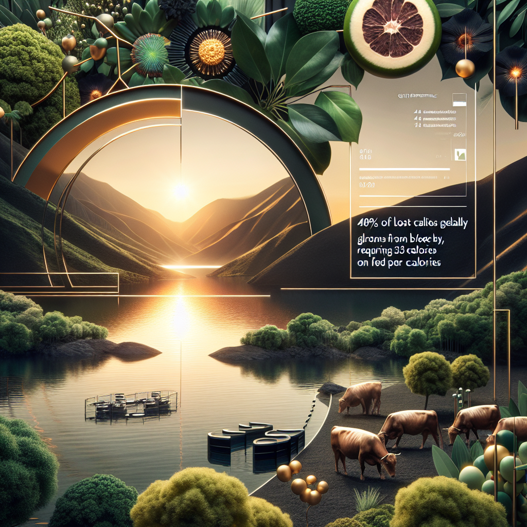 40% of lost calories globally are from beef, needing 33 cal of feed per 1 cal