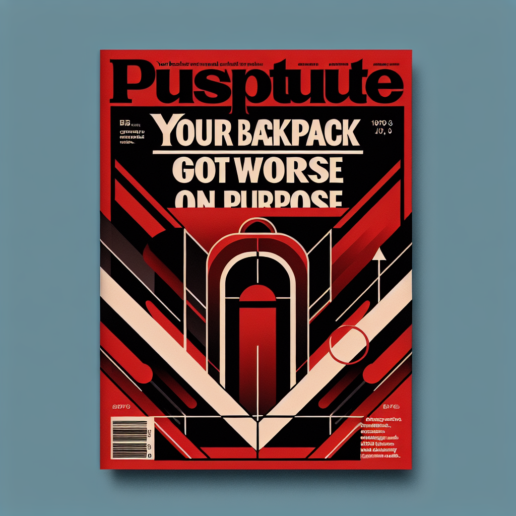 Your Backpack Got Worse on Purpose