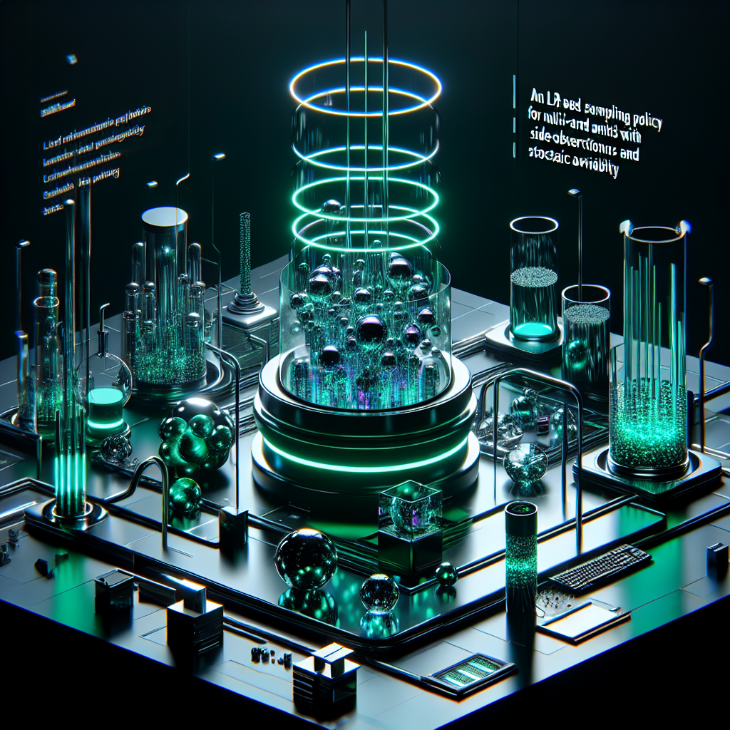 An LP-based Sampling Policy for Multi-Armed Bandits with Side-Observations and Stochastic Availability