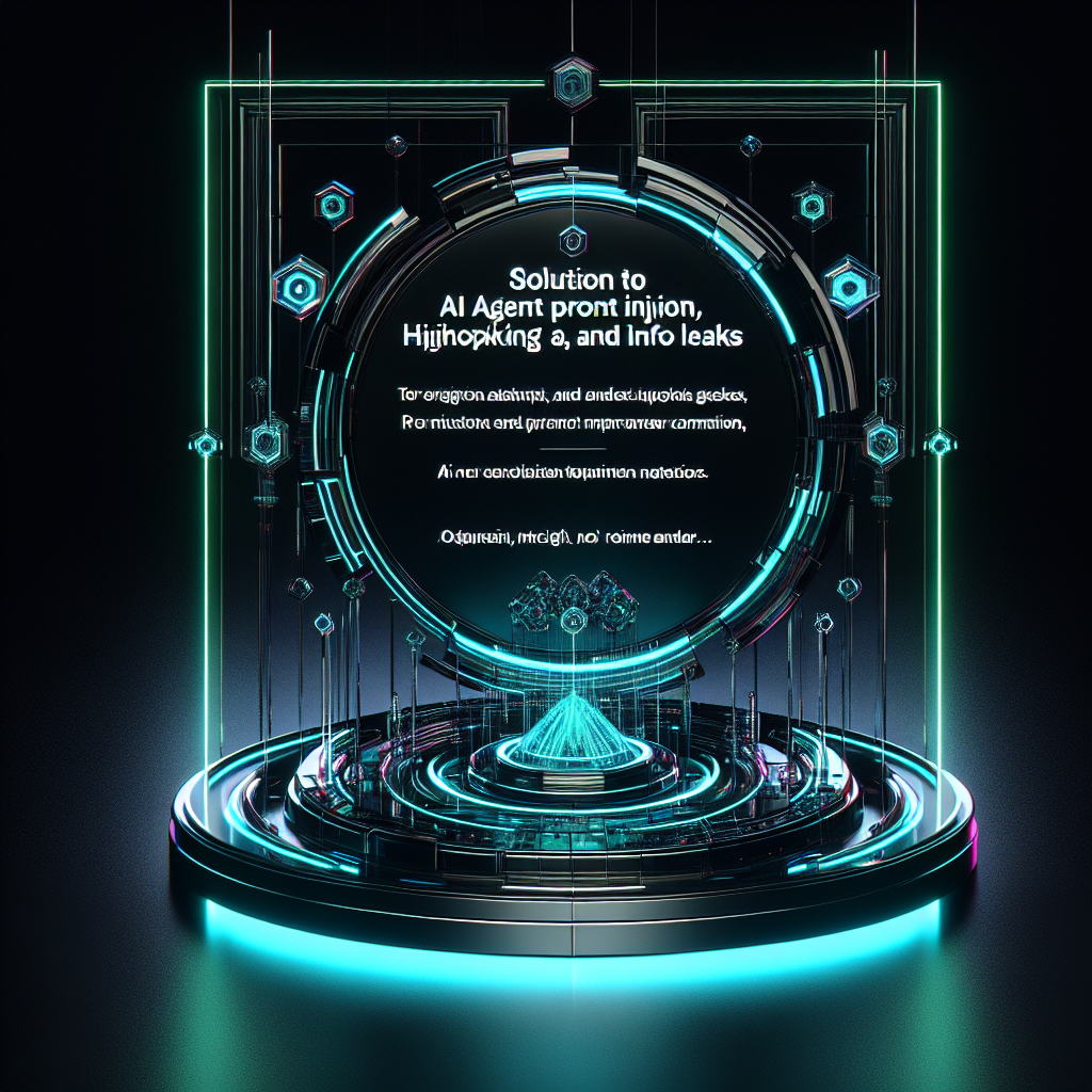 Solution to AI Agent Prompt Injection, Hijacking attacks and Info Leaks: