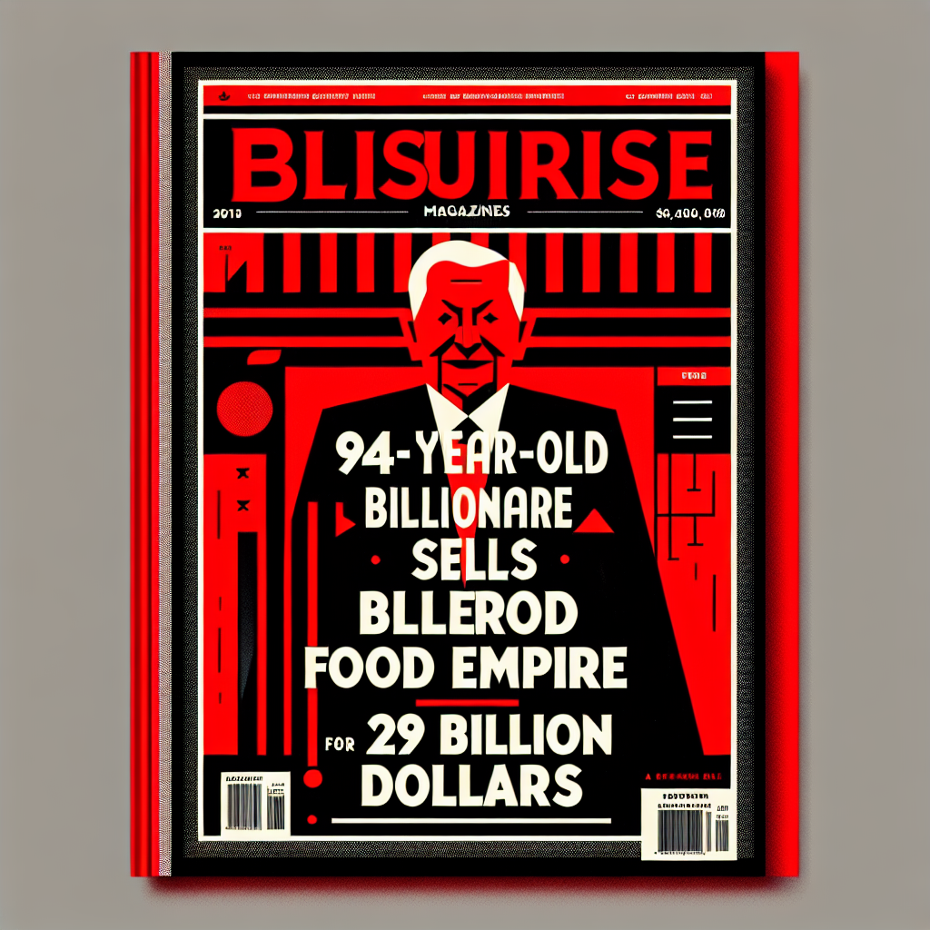 Bilionário de 94 anos vende império de alimentos por US$ 29 bilhões