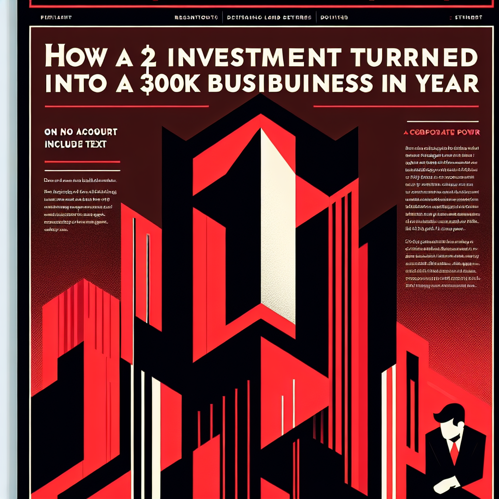 Como um investimento de US$ 2 se transformou em um negócio de US$ 300 mil em um ano