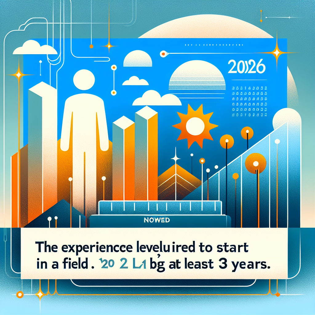 O nivel de experiencia exigido pra começar na área em 2026 é pelo menos 3 anos