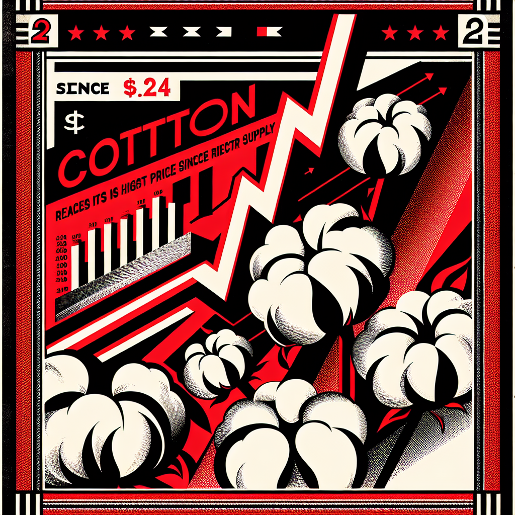 Algodão atinge o maior preço desde 2024 diante da previsão de oferta restrita