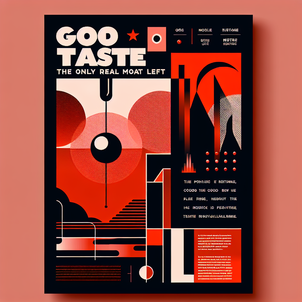 Good Taste the Only Real Moat Left