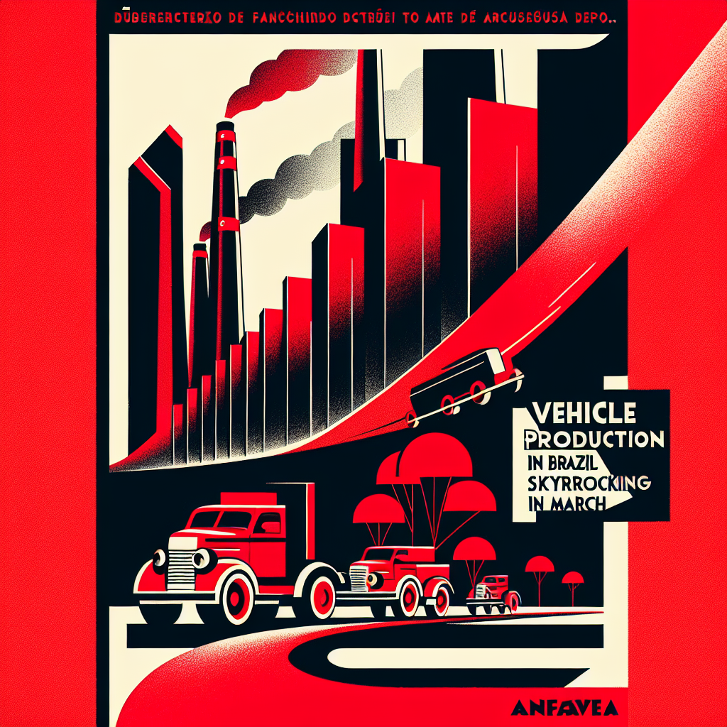 Produção de veículos no Brasil dispara em março, diz Anfavea