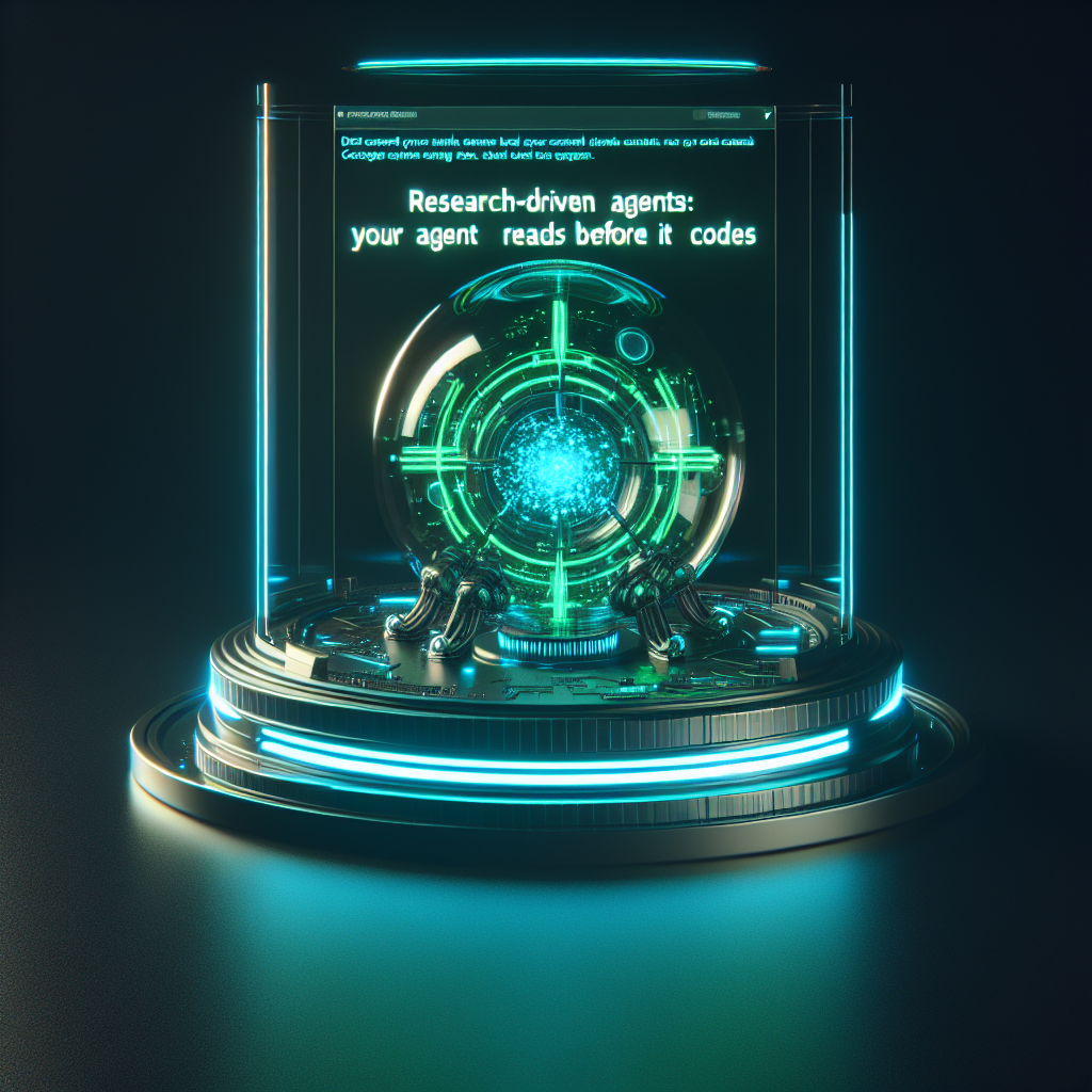 Research-Driven Agents: What Happens When Your Agent Reads Before It Codes