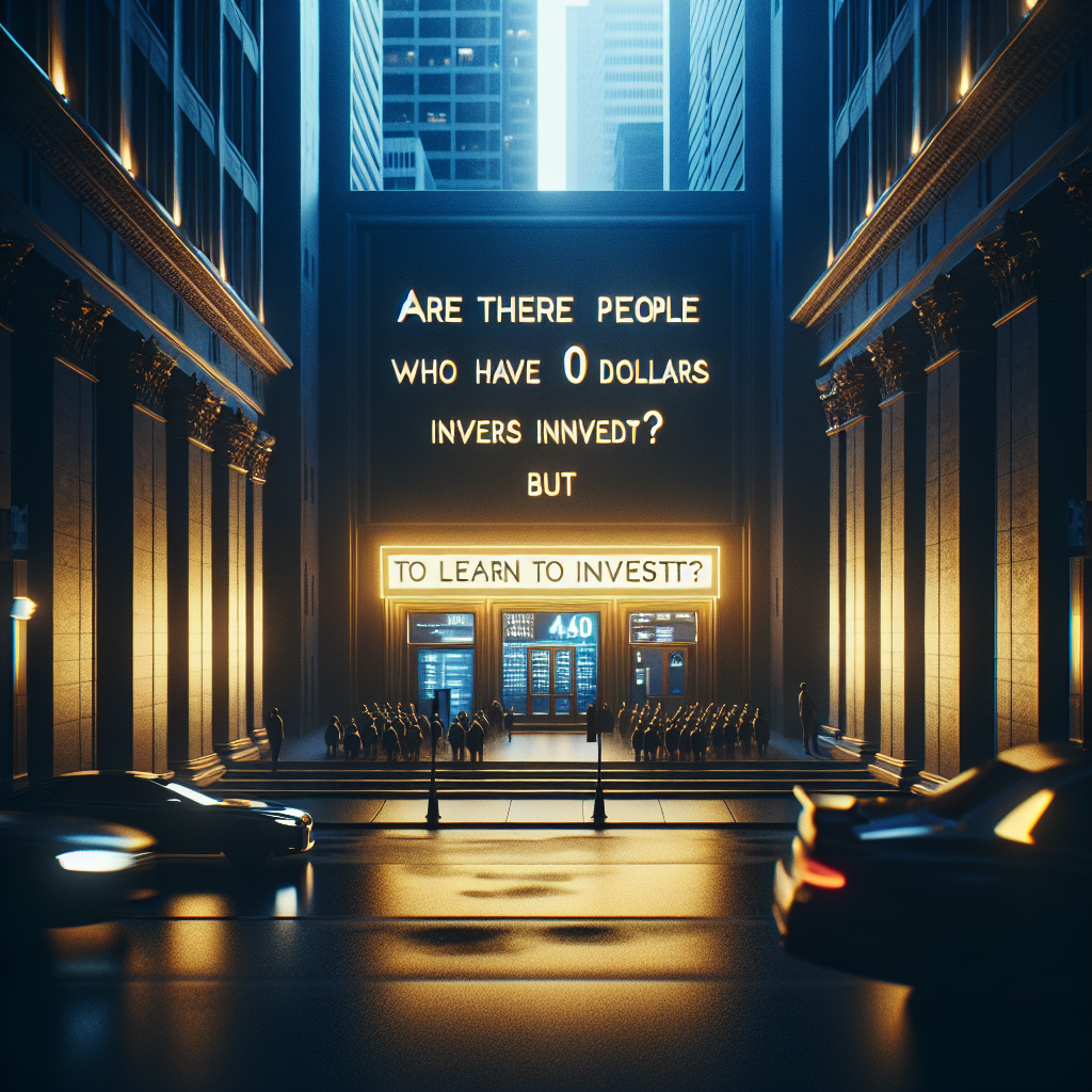 Existem pessoas aqui que tem 0 reais investidos mas estão aqui para aprender a investir?
